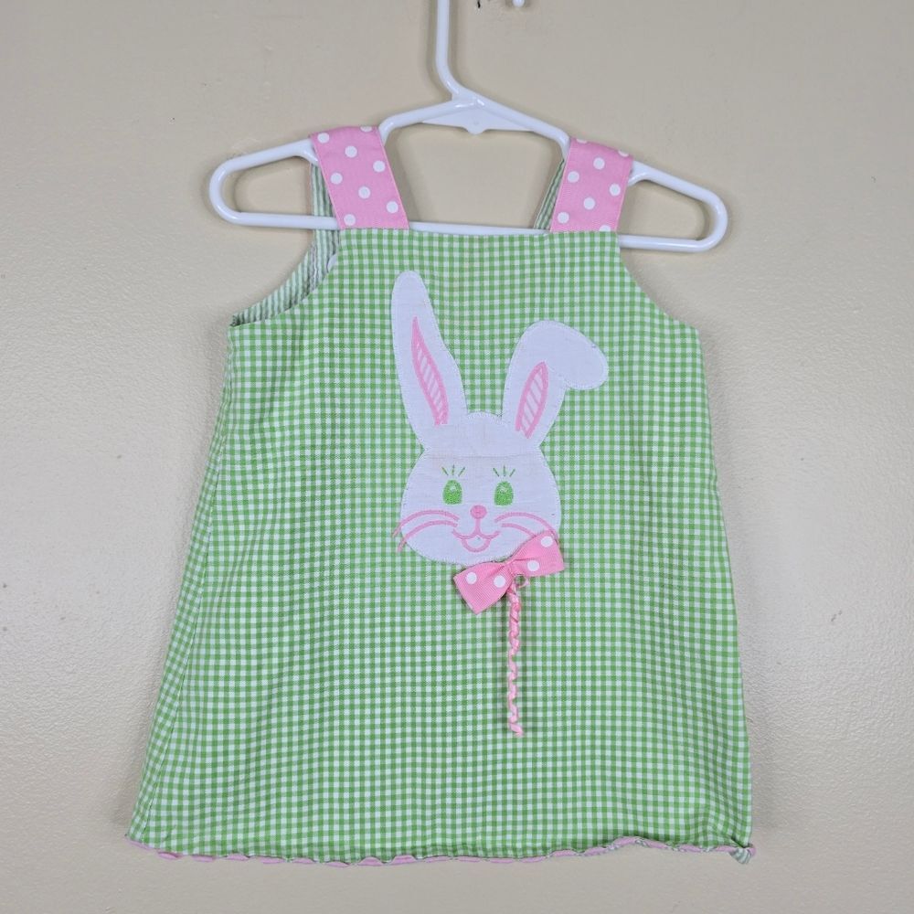 The Bailey boys reversible seersucker dress bunny & snail size 18m